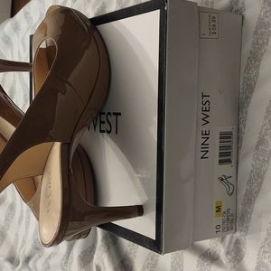 9 west new patent natural color heel